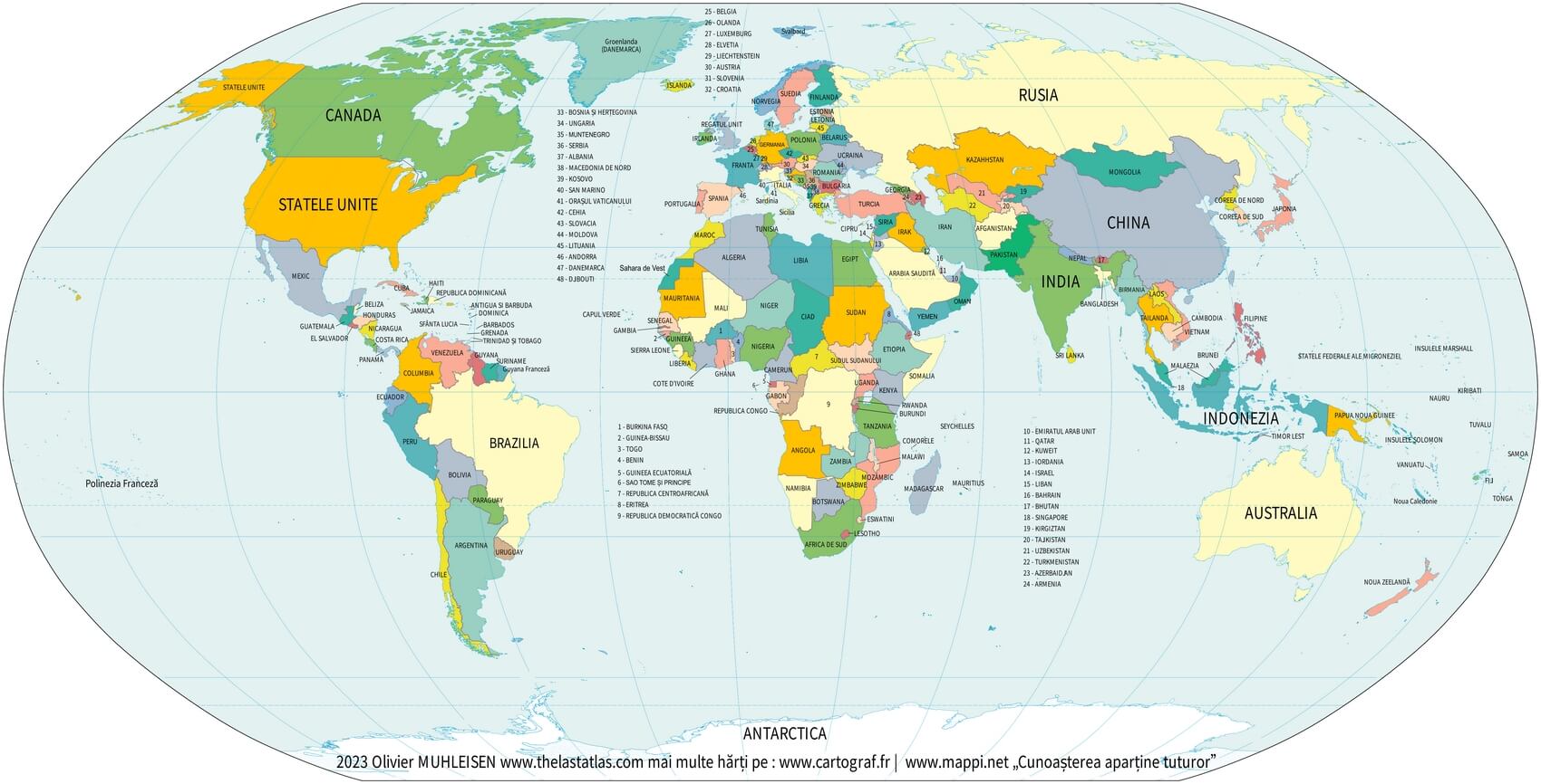 Mapa mundial rumano