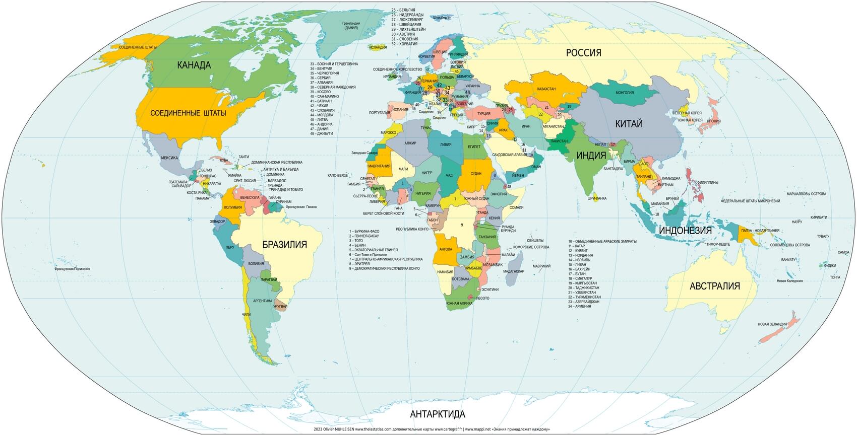 Mapa mundial ruso