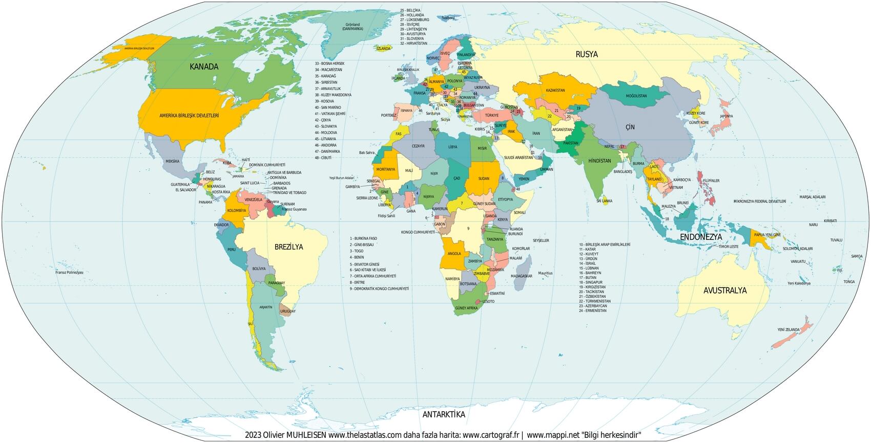 Mapa mundial turco