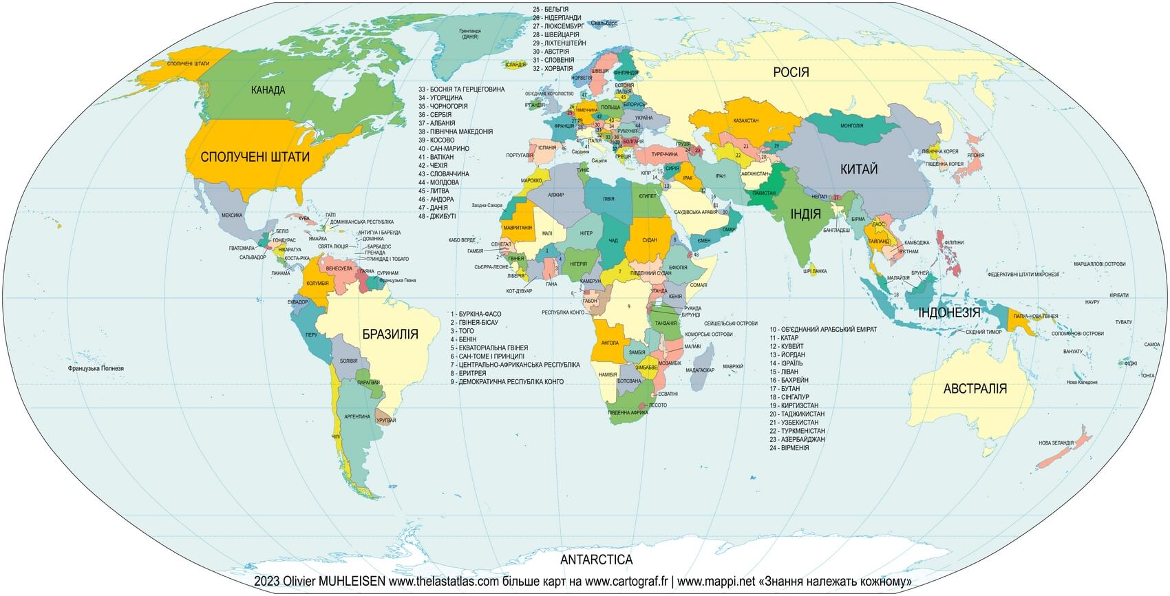 Mapa mundial ucraniano